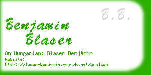 benjamin blaser business card